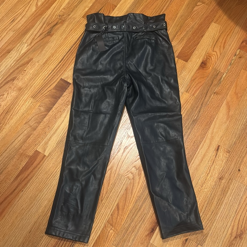 Blank NYC Belted Faux Leather Front Slit Pants - Picture 8 of 12